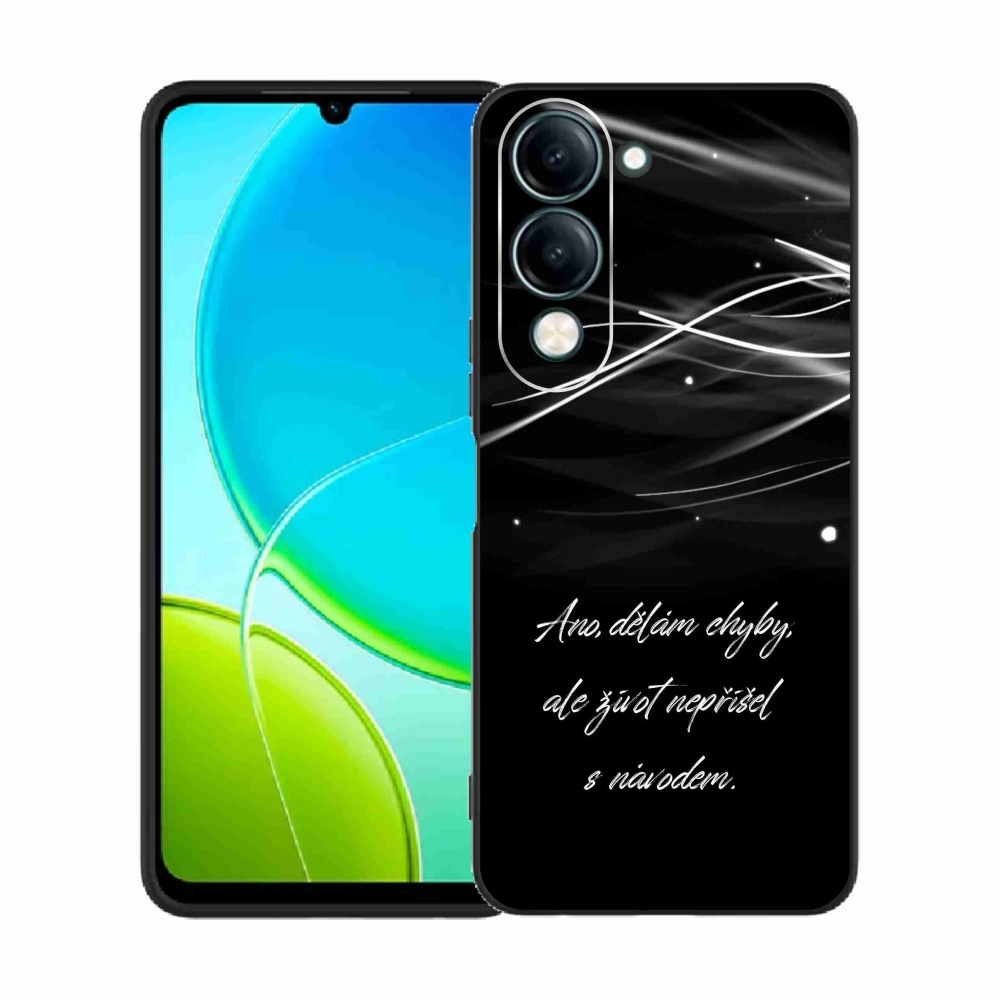 Gelový kryt mmCase na Vivo Y29s 5G - citát černé pozadí