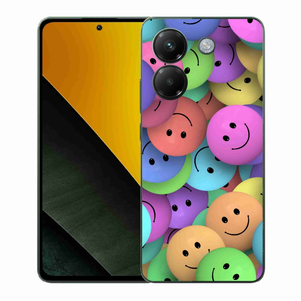 Gelový kryt mmCase na Xiaomi Poco M7 Pro 5G - barevní smajlíci