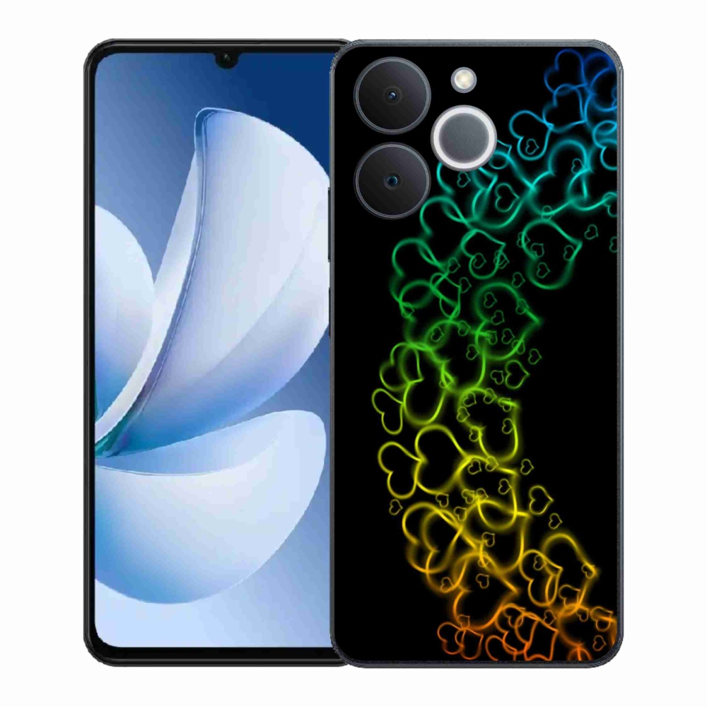 Gelový kryt mmCase na Realme Note 70T - barevná srdíčka