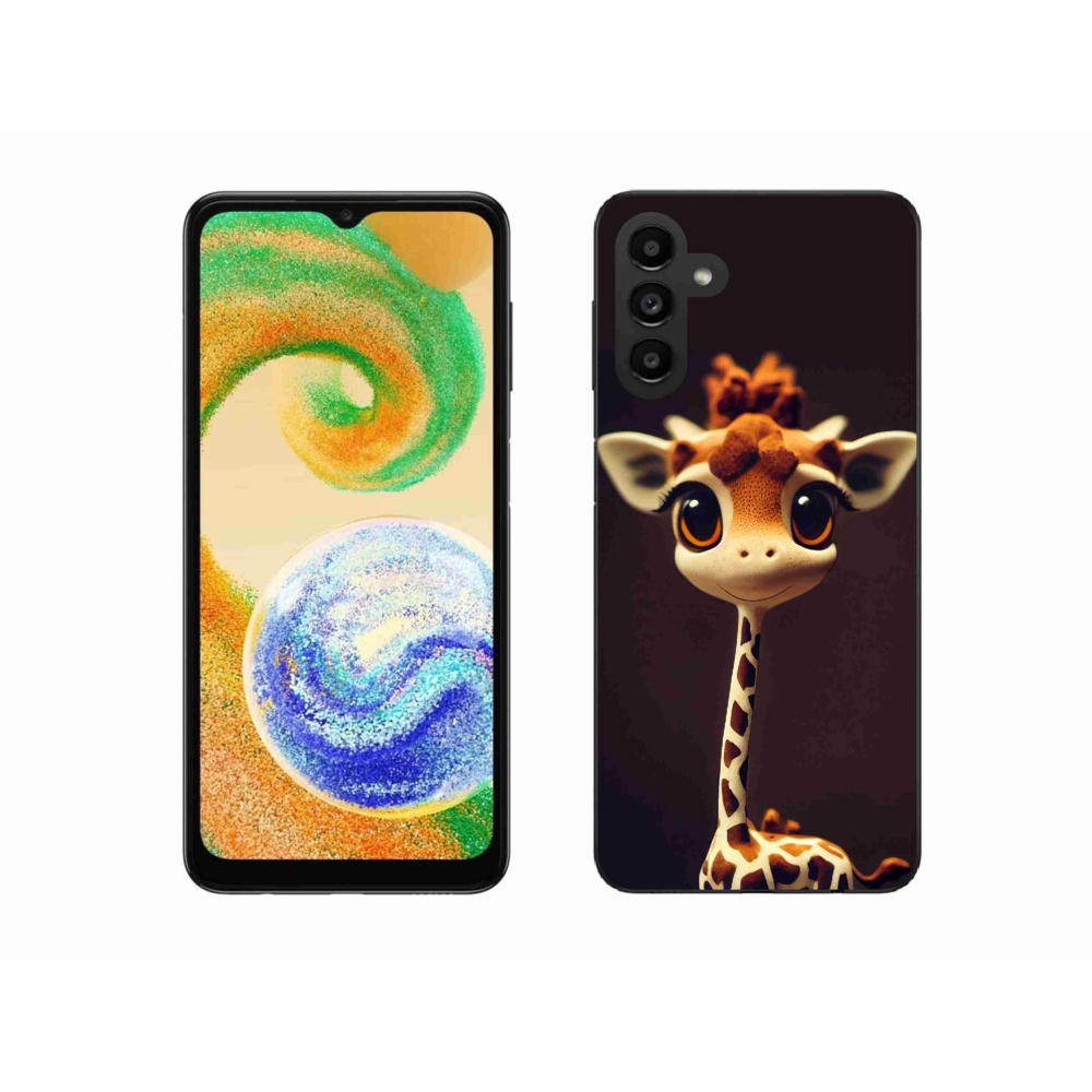 Gelový kryt mmCase na Samsung Galaxy A04s (164.7x76.7x9.1mm) - malá žirafa