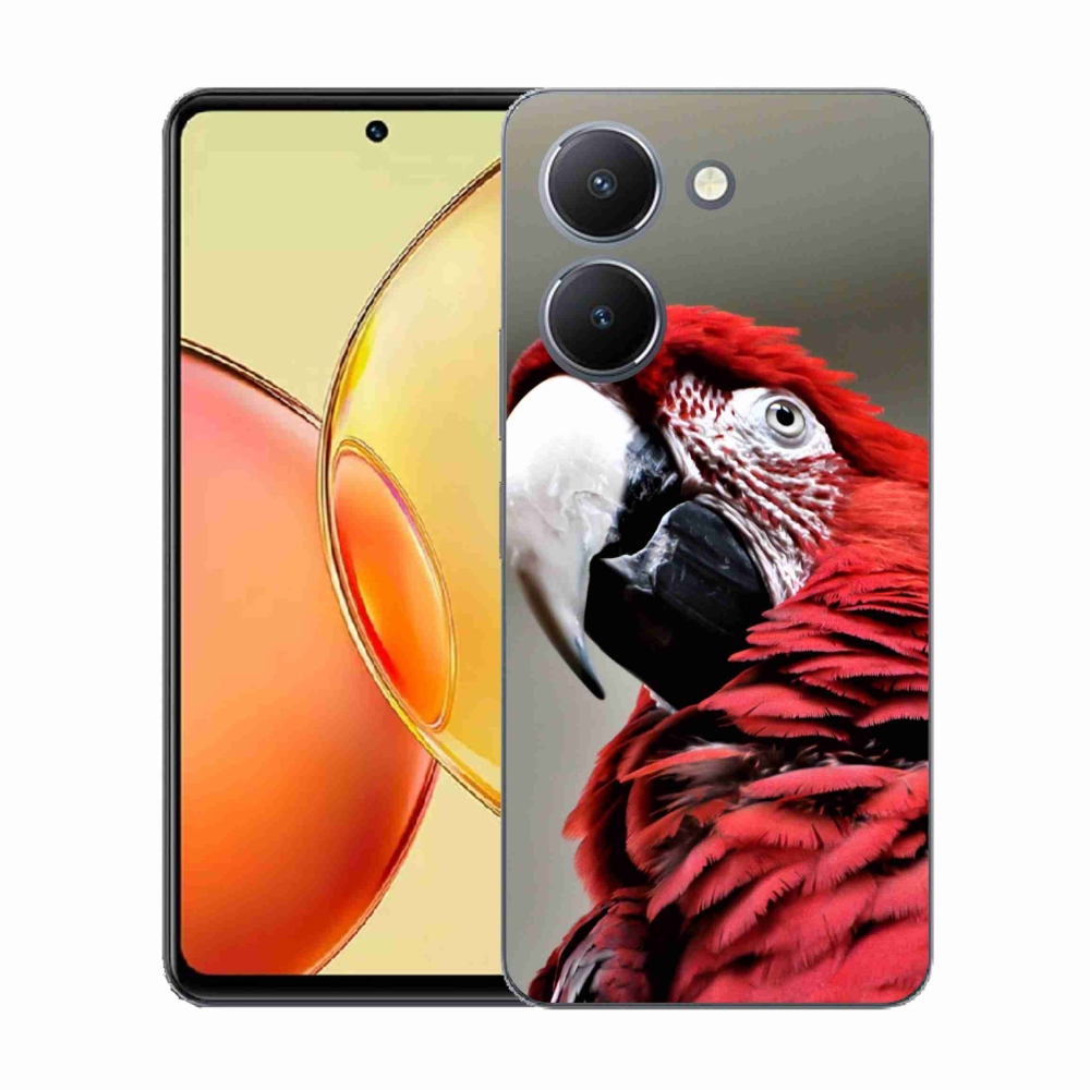 Gelový kryt mmCase na Vivo Y36 - papoušek ara červený