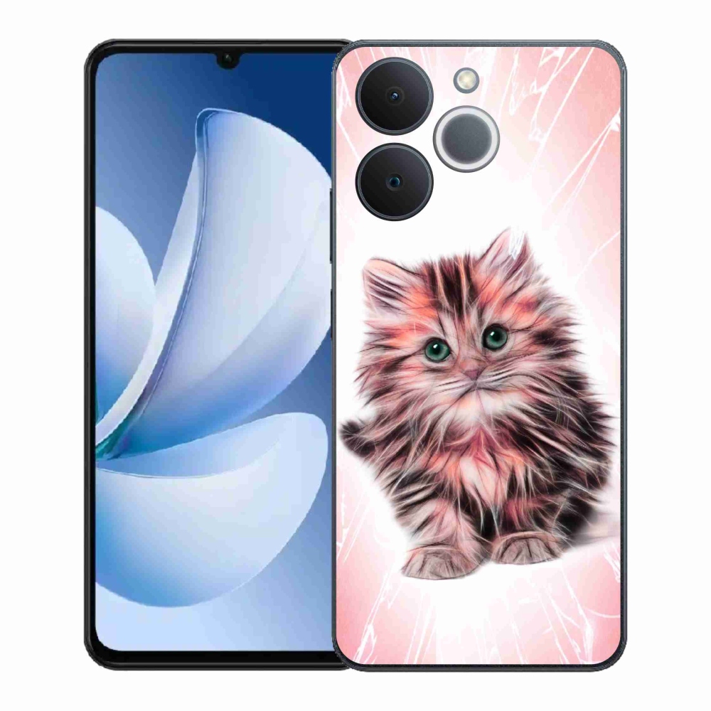 Gelový kryt mmCase na Realme Note 70T - roztomilé kotě