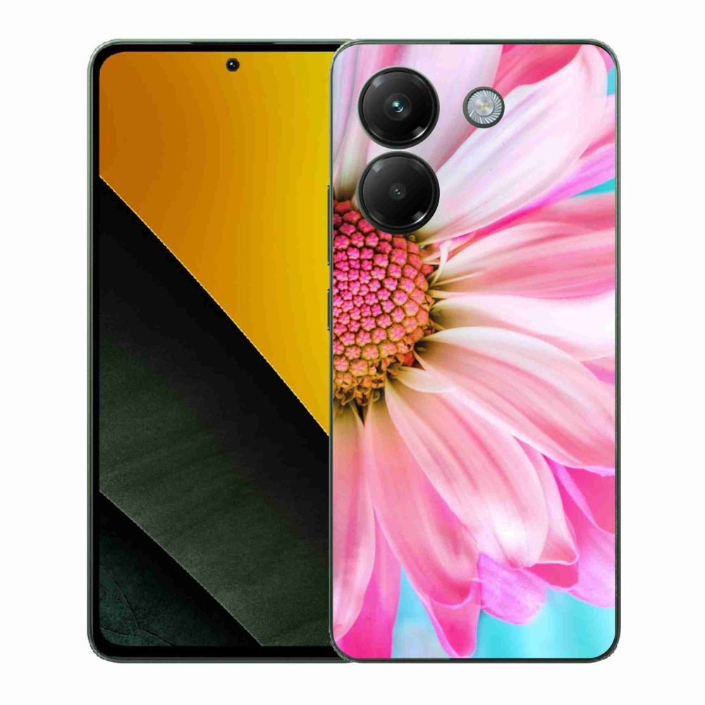 Gelový kryt mmCase na Xiaomi Poco M7 Pro 5G - růžová květina