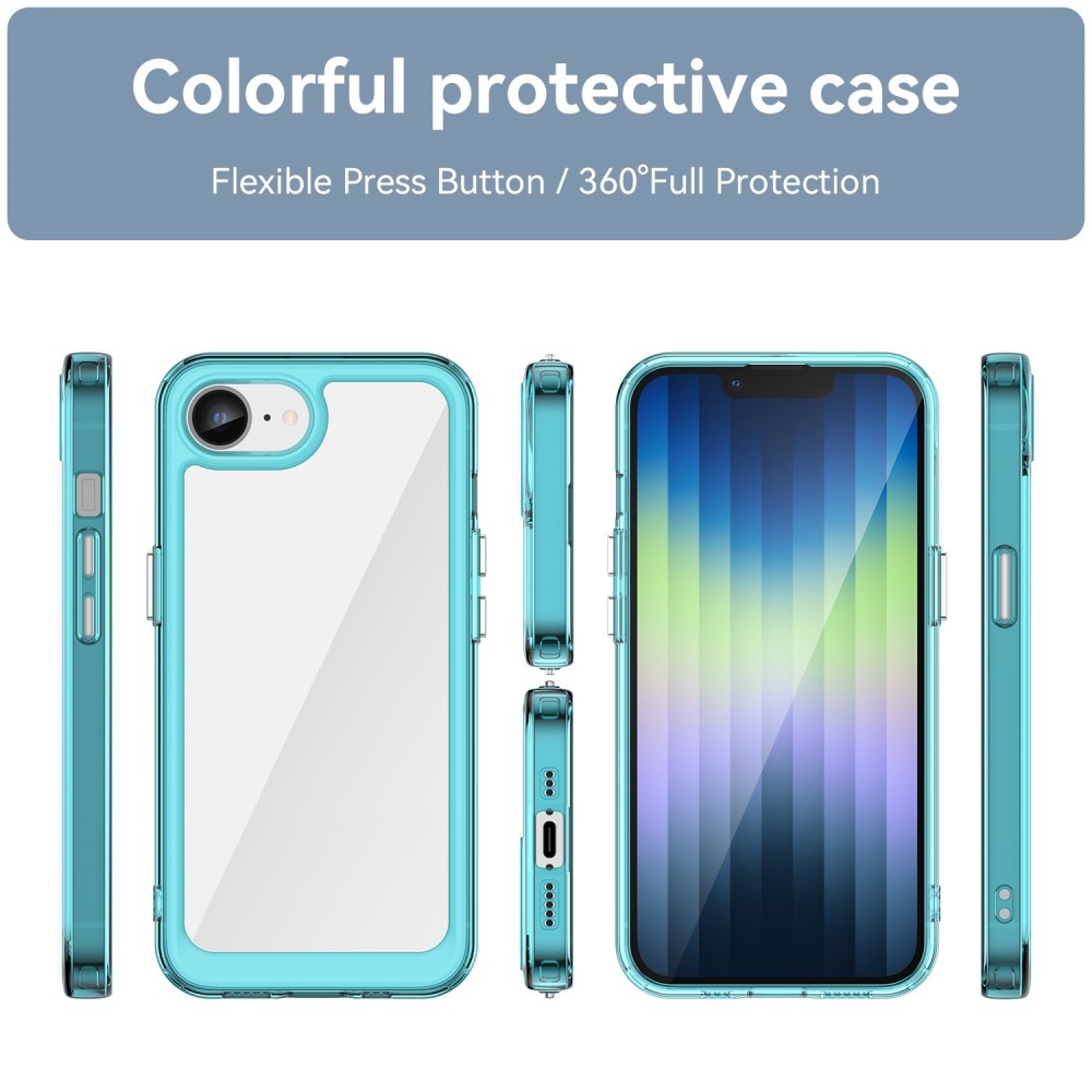 Gelový obal s pevnými zády na iPhone 16e - světlemodrý