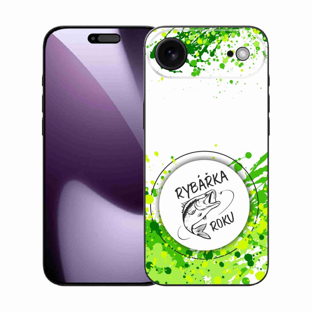 Gelový kryt mmCase na iPhone 17 Air - rybářka roku bílé pozadí