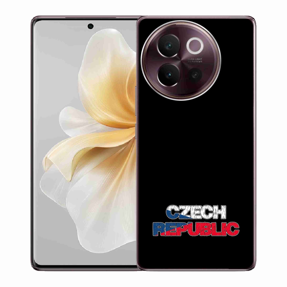Gelový kryt mmCase na Vivo V40 Lite 5G - Czech Republic černé pozadí