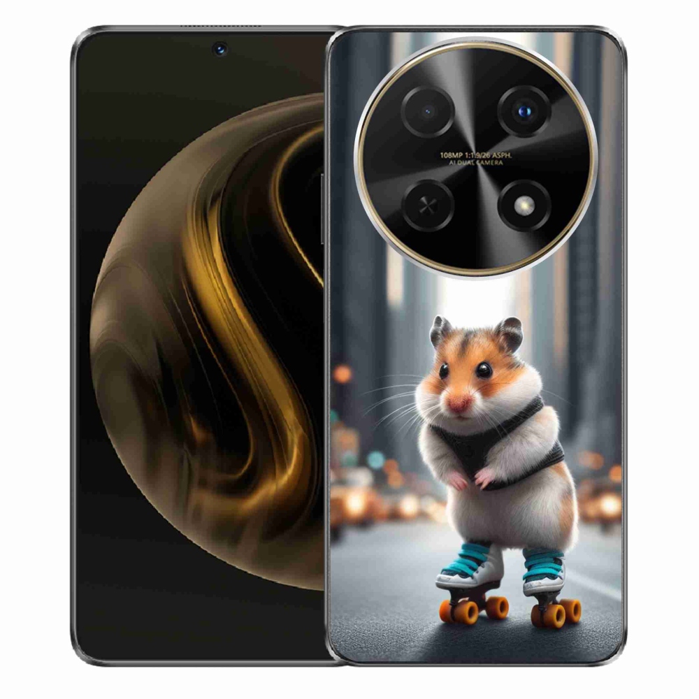 Gelový kryt mmCase na Huawei Nova 12i - křeček na bruslích