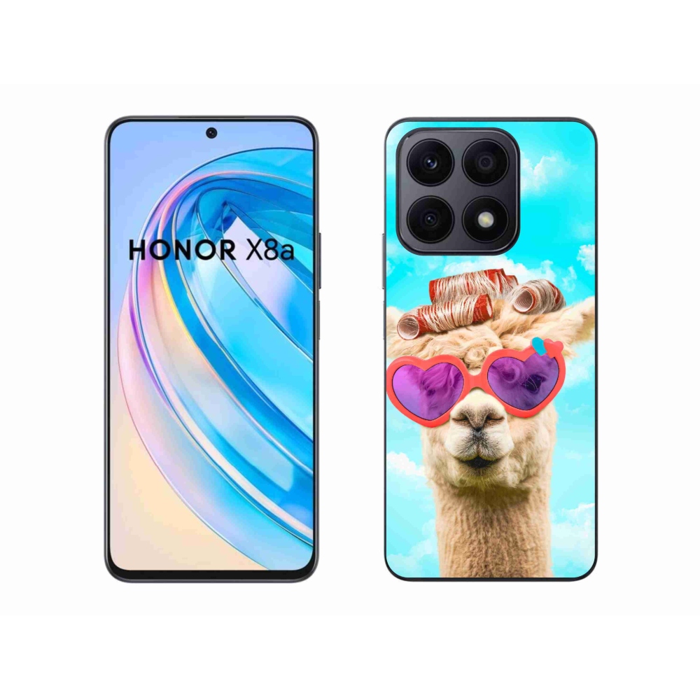 Gelový kryt mmCase na Honor X8a - lama s brýlemi