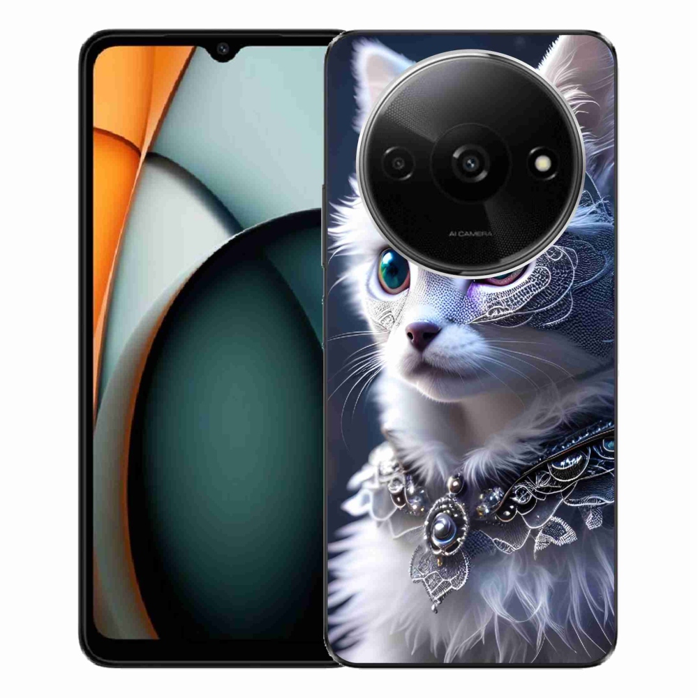 Gelový kryt mmCase na Xiaomi Redmi A3 - bílá kočka