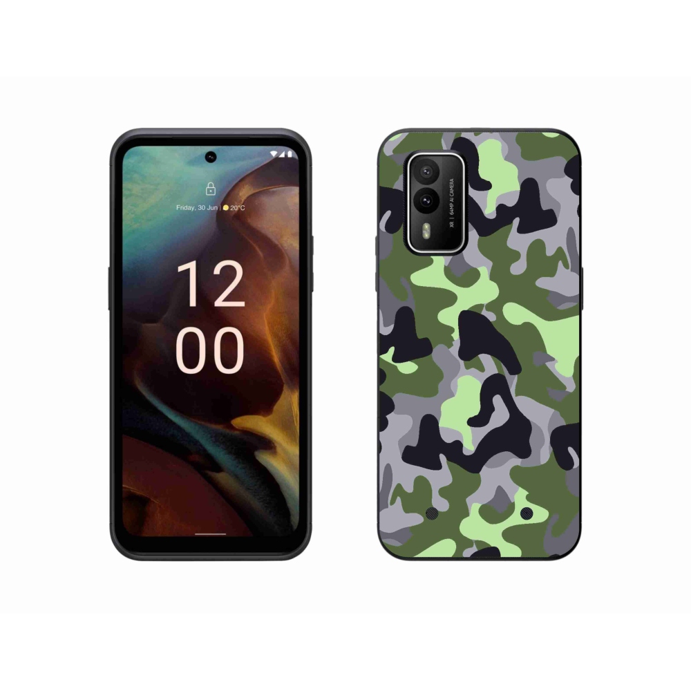 Gelový kryt mmCase na Nokia XR21 - maskáčový vzor 7