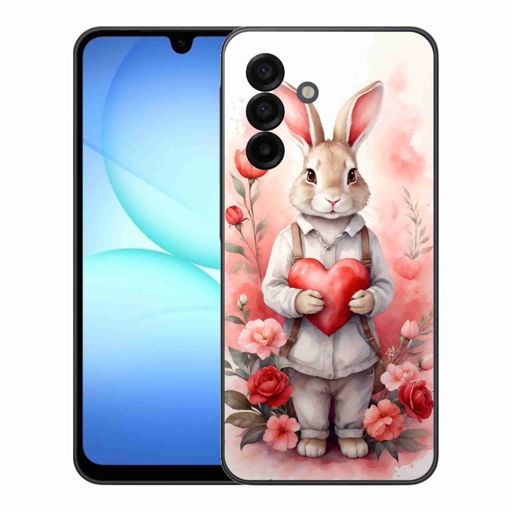 Gelový kryt mmCase na Samsung Galaxy A17 5G - zajíc se srdíčkem
