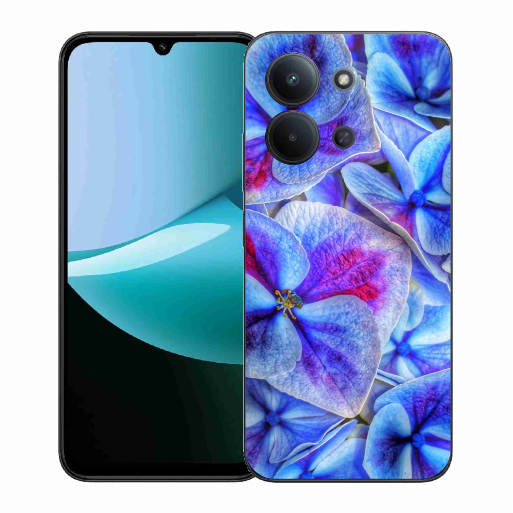 Gelový kryt mmCase na Xiaomi Redmi 15C 4G (171mm)/Poco C85 4G (171mm) - modré květy 1