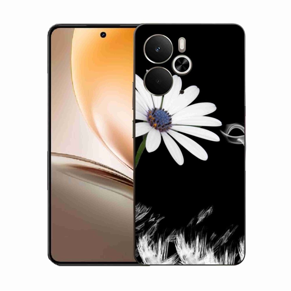 Gelový kryt mmCase na Realme 14 5G - bílá květina