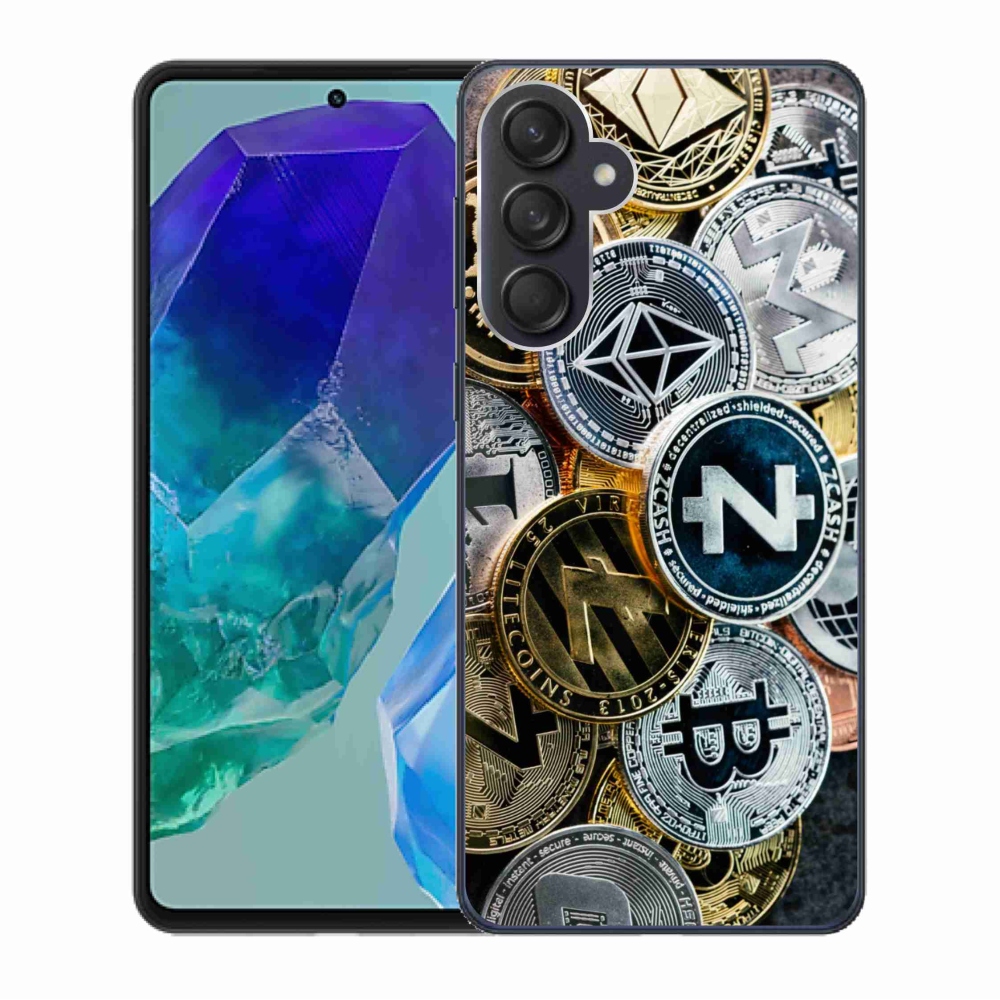 Gelový kryt mmCase na Samsung Galaxy M55 5G - kryptoměny