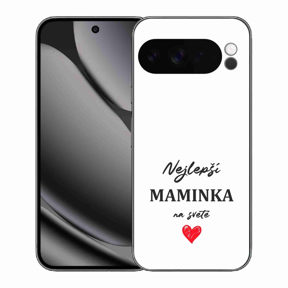 Gelový kryt mmCase na Google Pixel 10 Pro XL - nejlepší maminka 1 bílé pozadí