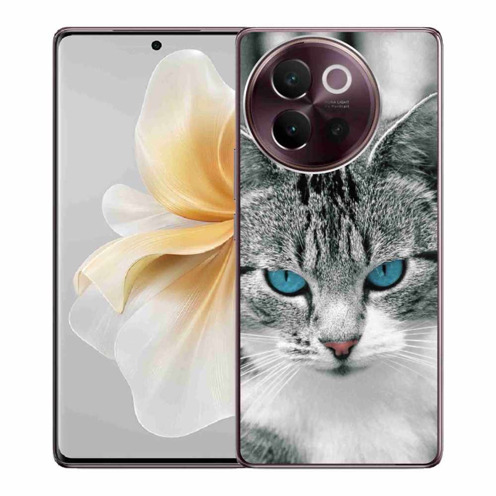 Gelový kryt mmCase na Vivo V40 Lite 5G - kočičí pohled 1