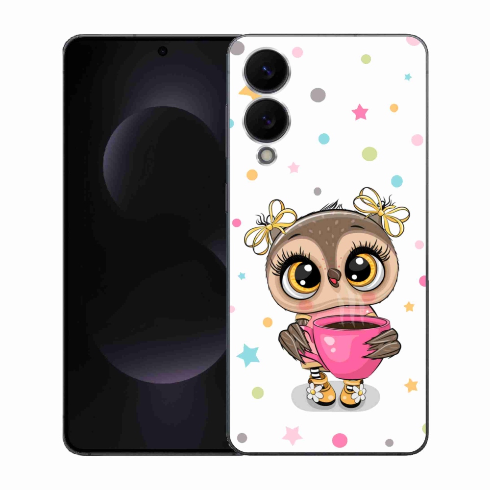 Gelový kryt mmCase na Samsung Galaxy S25 Edge - kreslená sovička