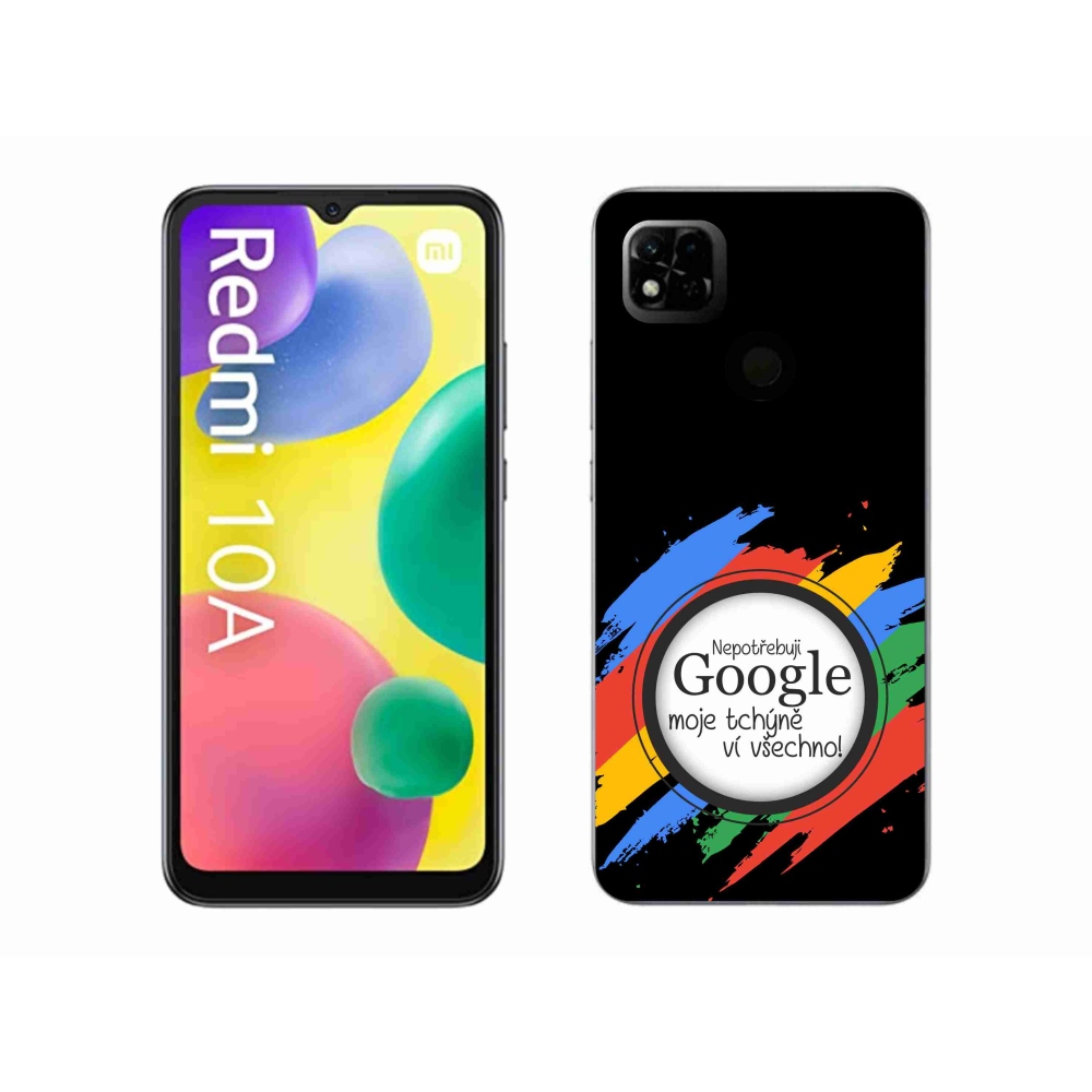 Gelový kryt mmCase na Xiaomi Redmi 10A - tchýně ví všechno černé pozadí