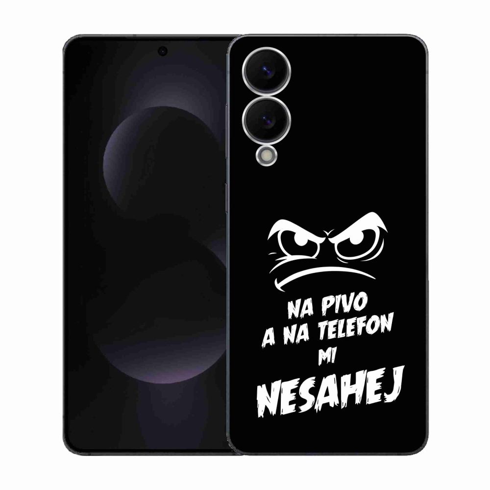 Gelový kryt mmCase na Samsung Galaxy S25 Edge - pivní motiv 2 černé pozadí