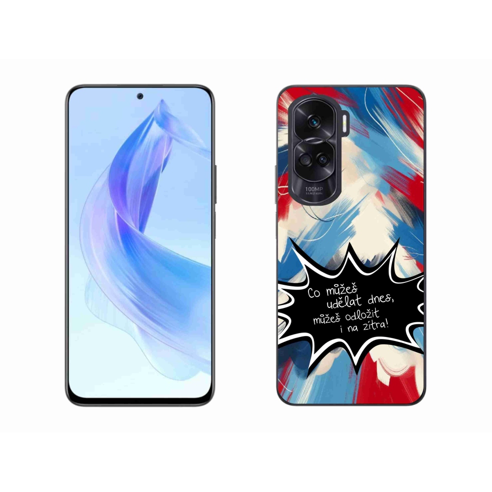 Gelový kryt mmCase na Honor 90 Lite - vtipný text 9 černé pozadí