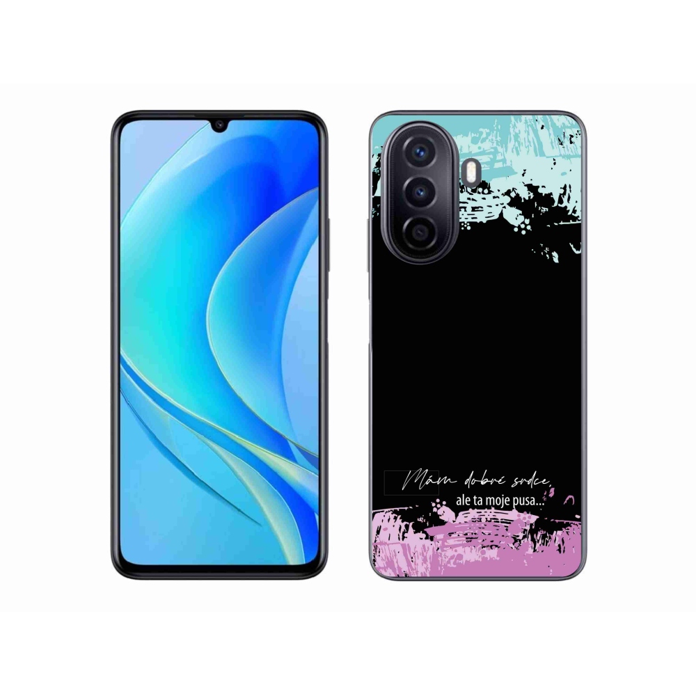 Gelový kryt mmCase na Huawei Nova Y70 - vtipný text 3 černé pozadí