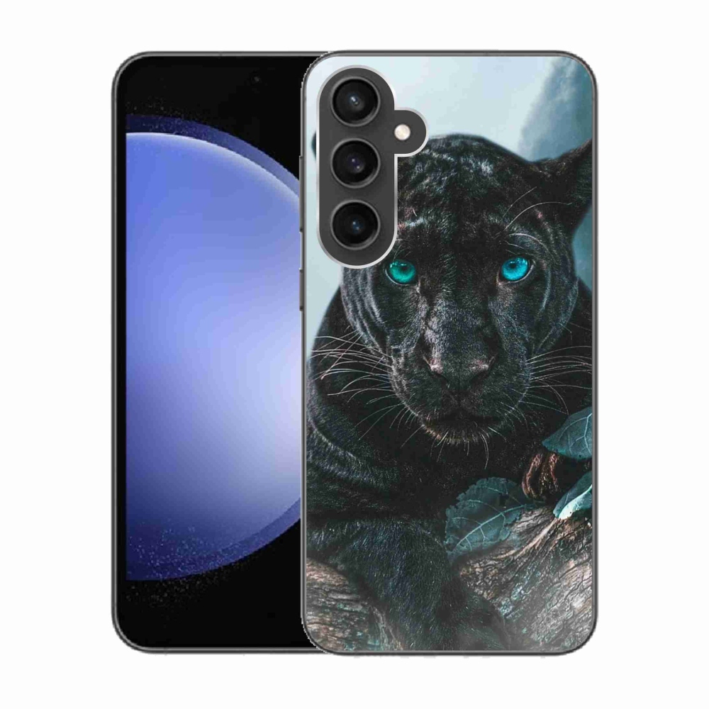 Gelový kryt mmCase na Samsung Galaxy S23 FE - černý panter