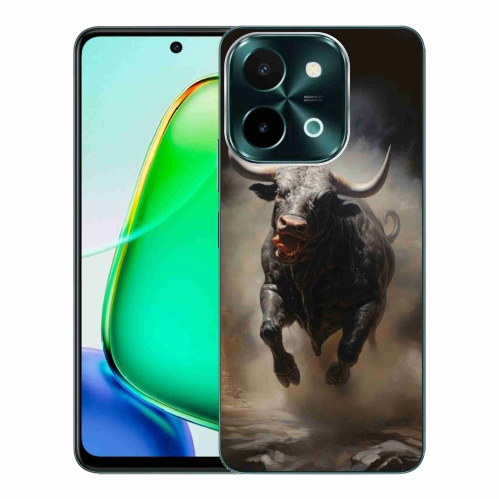 Gelový kryt mmCase na Vivo Y28 - rozzuřený býk