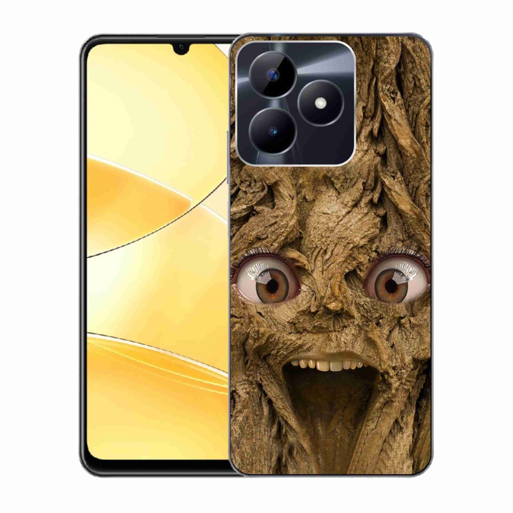Gelový kryt mmCase na Realme C51/C53 - veselý strom s očima