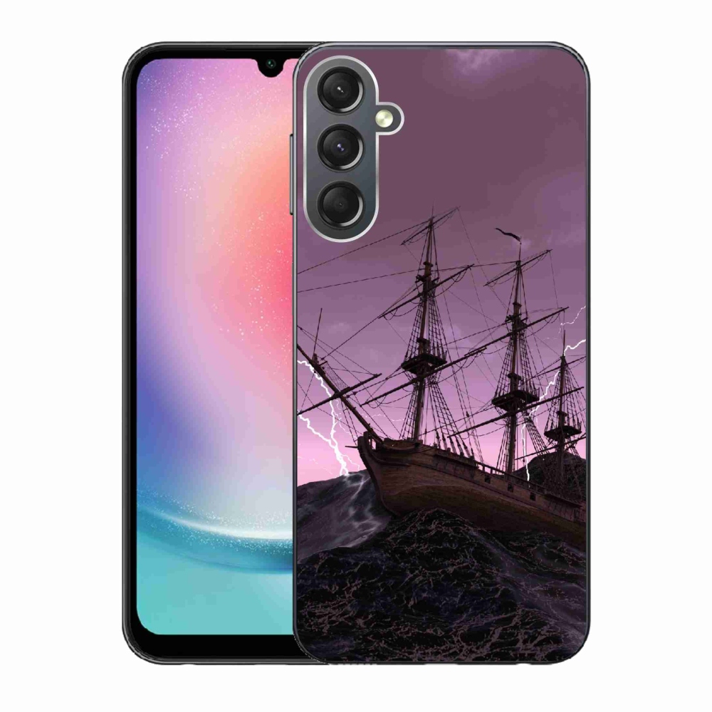 Gelový kryt mmCase na Samsung Galaxy A24 - loď v bouři