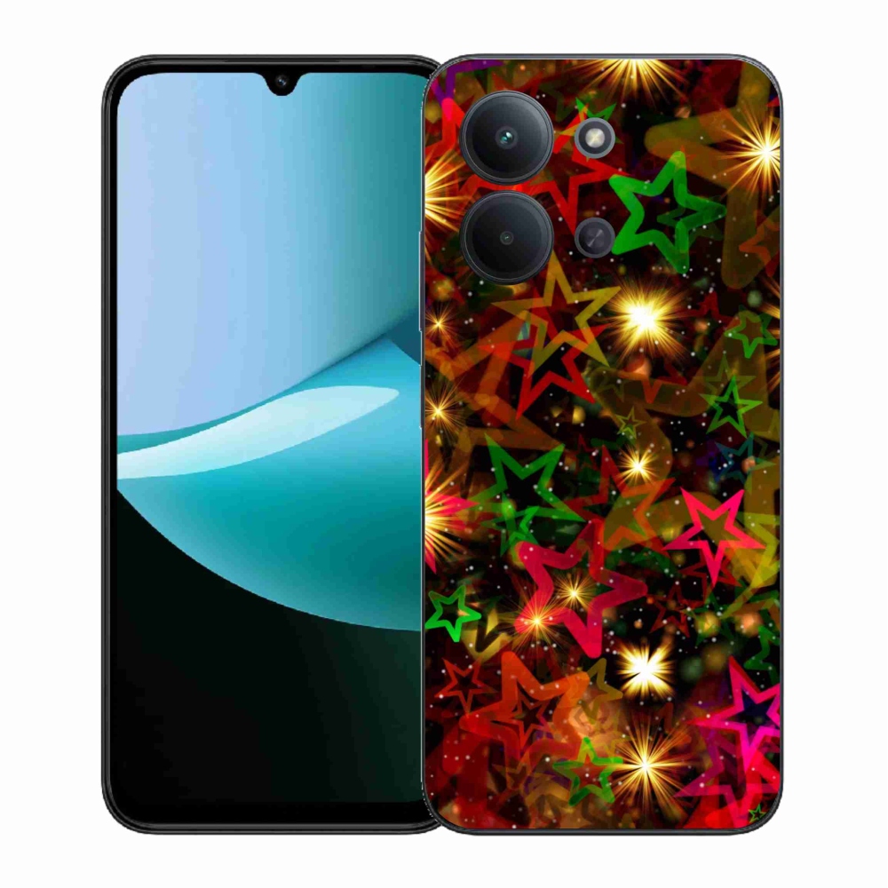 Gelový kryt mmCase na Xiaomi Redmi 15C 4G (171mm)/Poco C85 4G (171mm) - barevné hvězdičky
