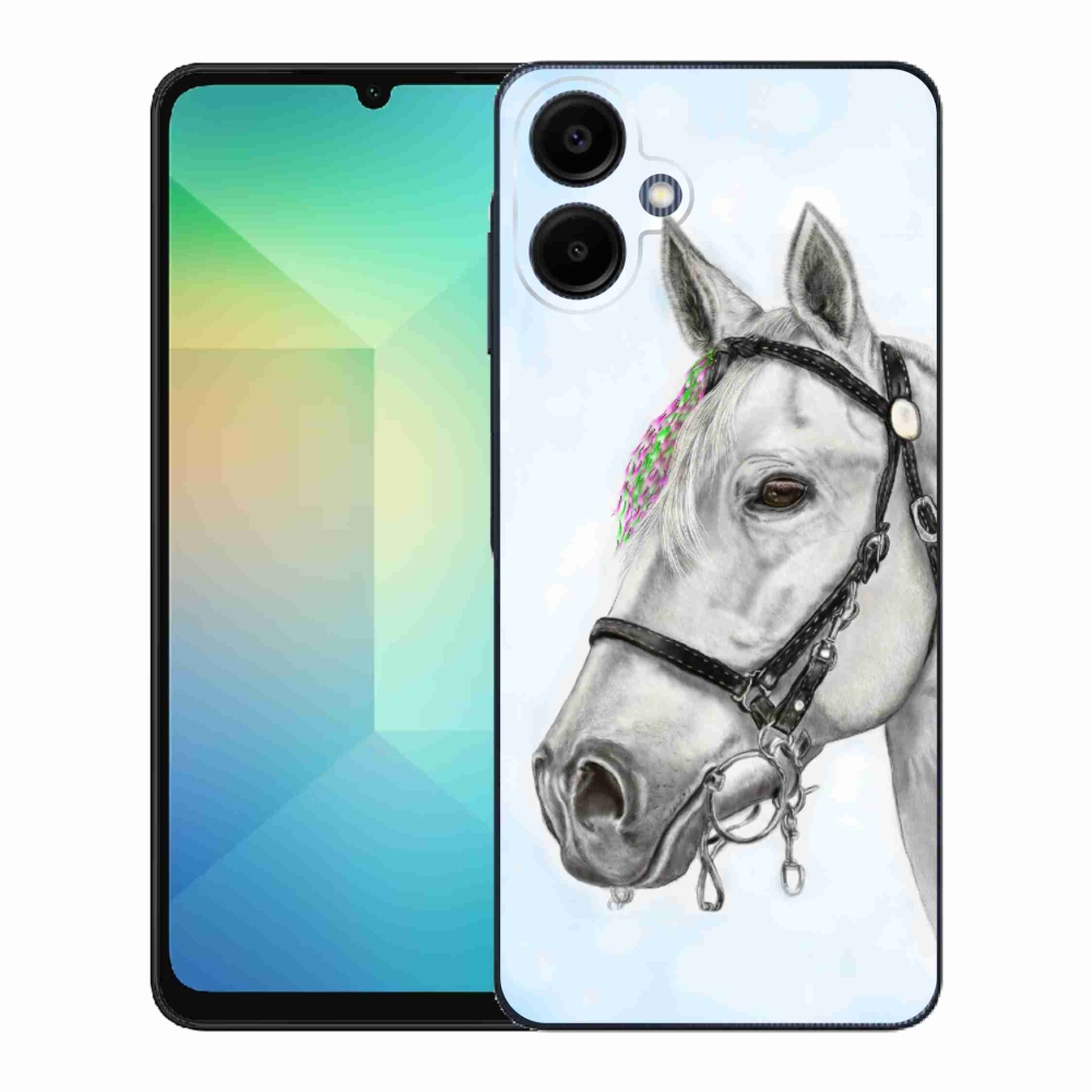 Gelový kryt mmCase na Samsung Galaxy A06 4G - bílý kůň 1