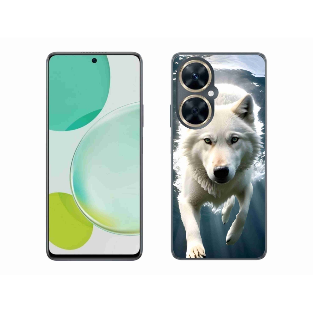 Gelový kryt mmCase na Huawei Nova 11i - bílý vlk