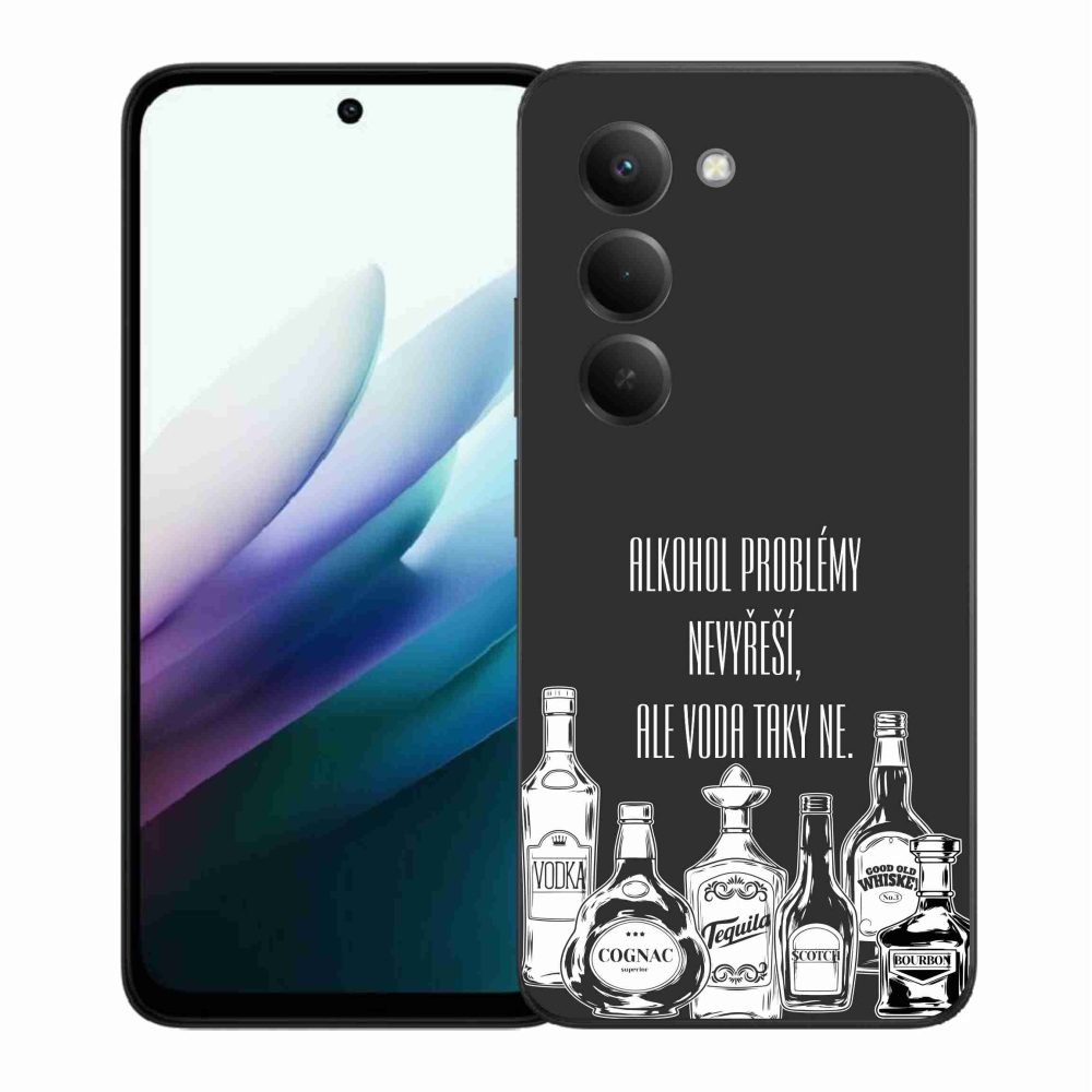 Gelový kryt mmCase na Xiaomi Redmi 15 4G/5G (171mm) - vtipný text černé pozadí