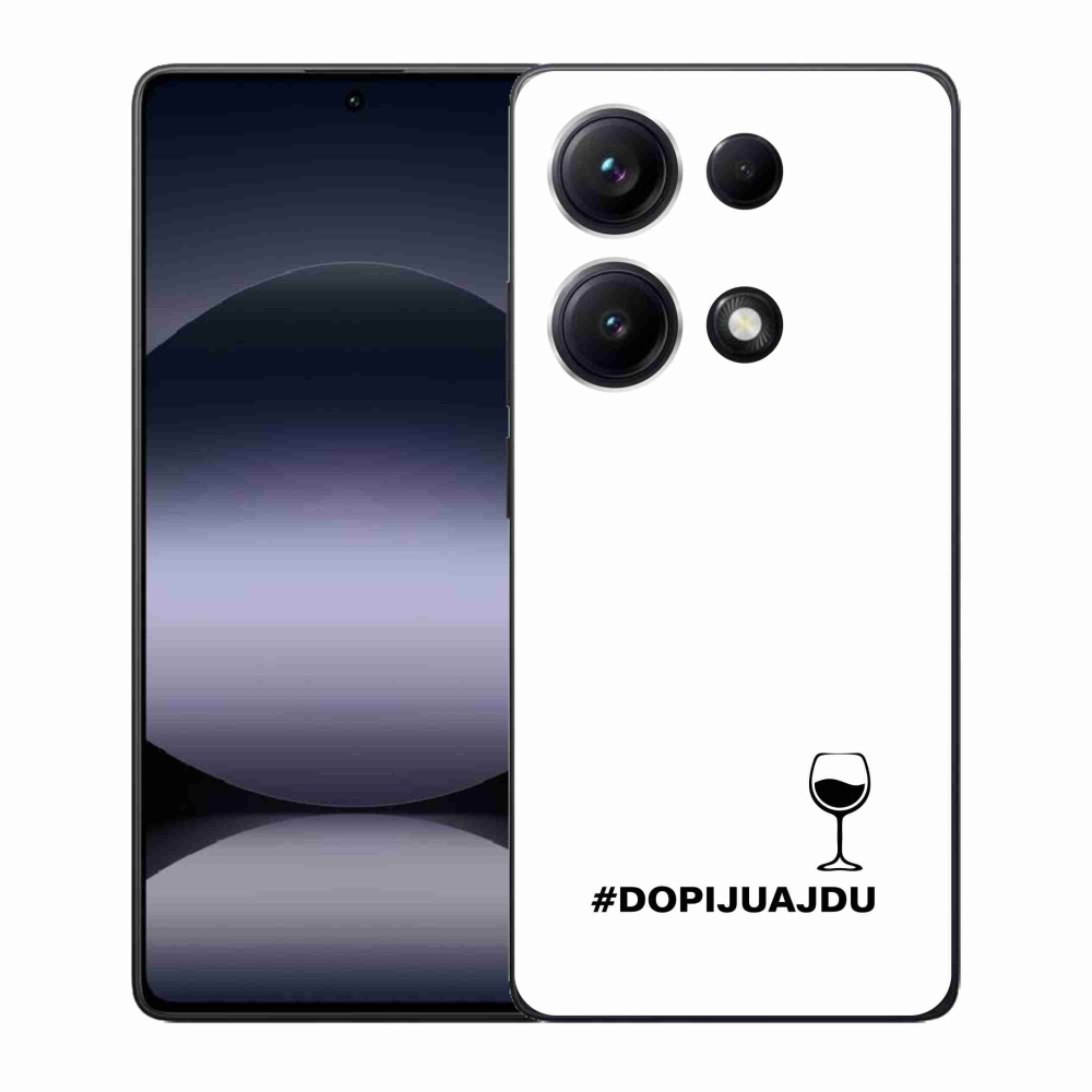 Gelový kryt mmCase na Xiaomi Redmi Note 14S - vinný motiv bílé pozadí
