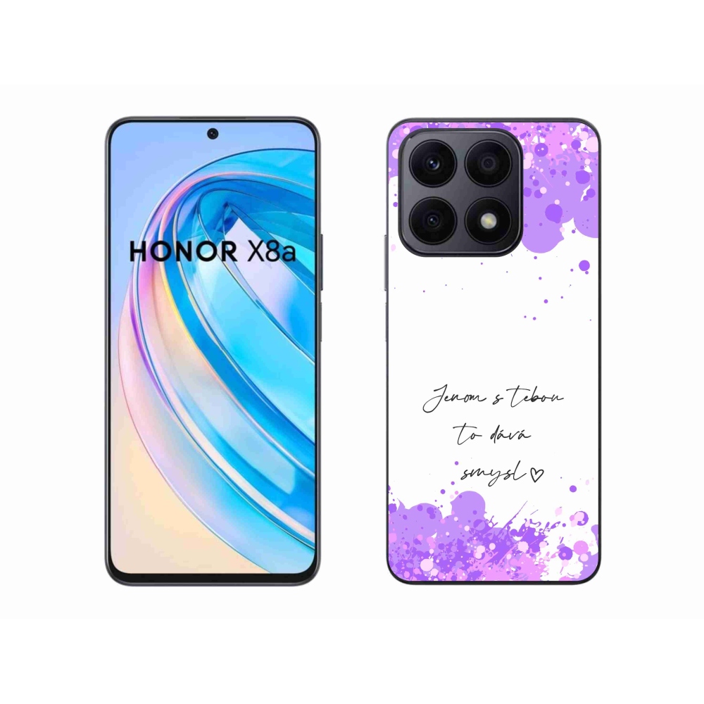 Gelový kryt mmCase na Honor X8a - zamilovaný text bílé pozadí