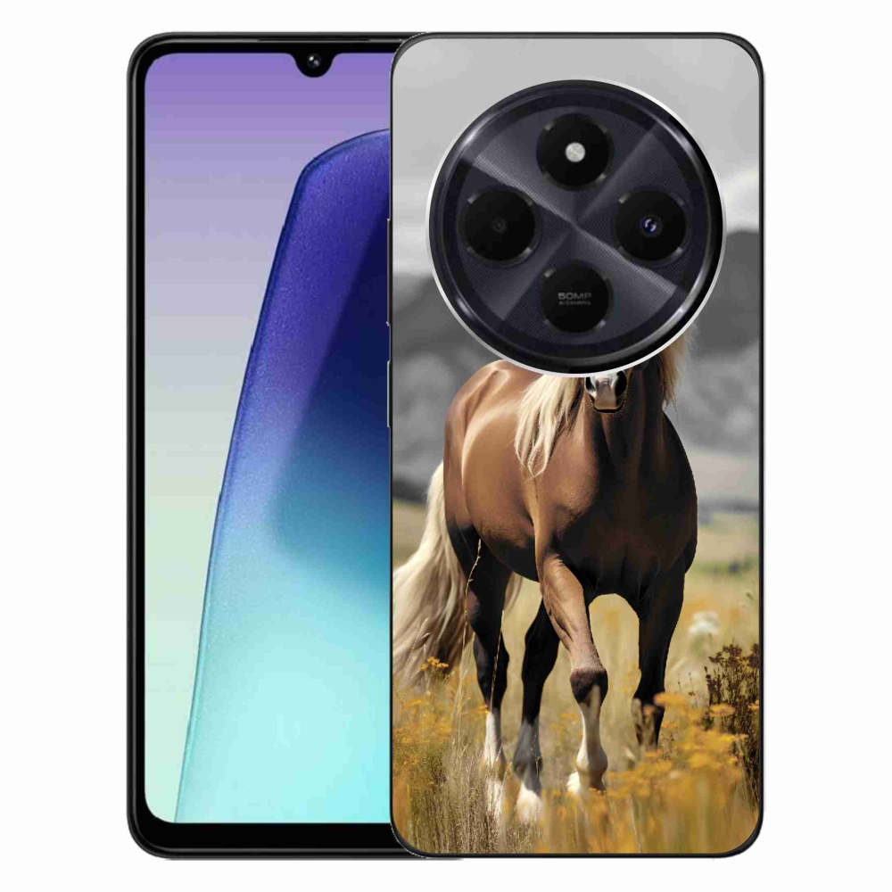 Gelový kryt mmCase na Xiaomi Redmi 14C/Poco C75 - hnědý kůň 1