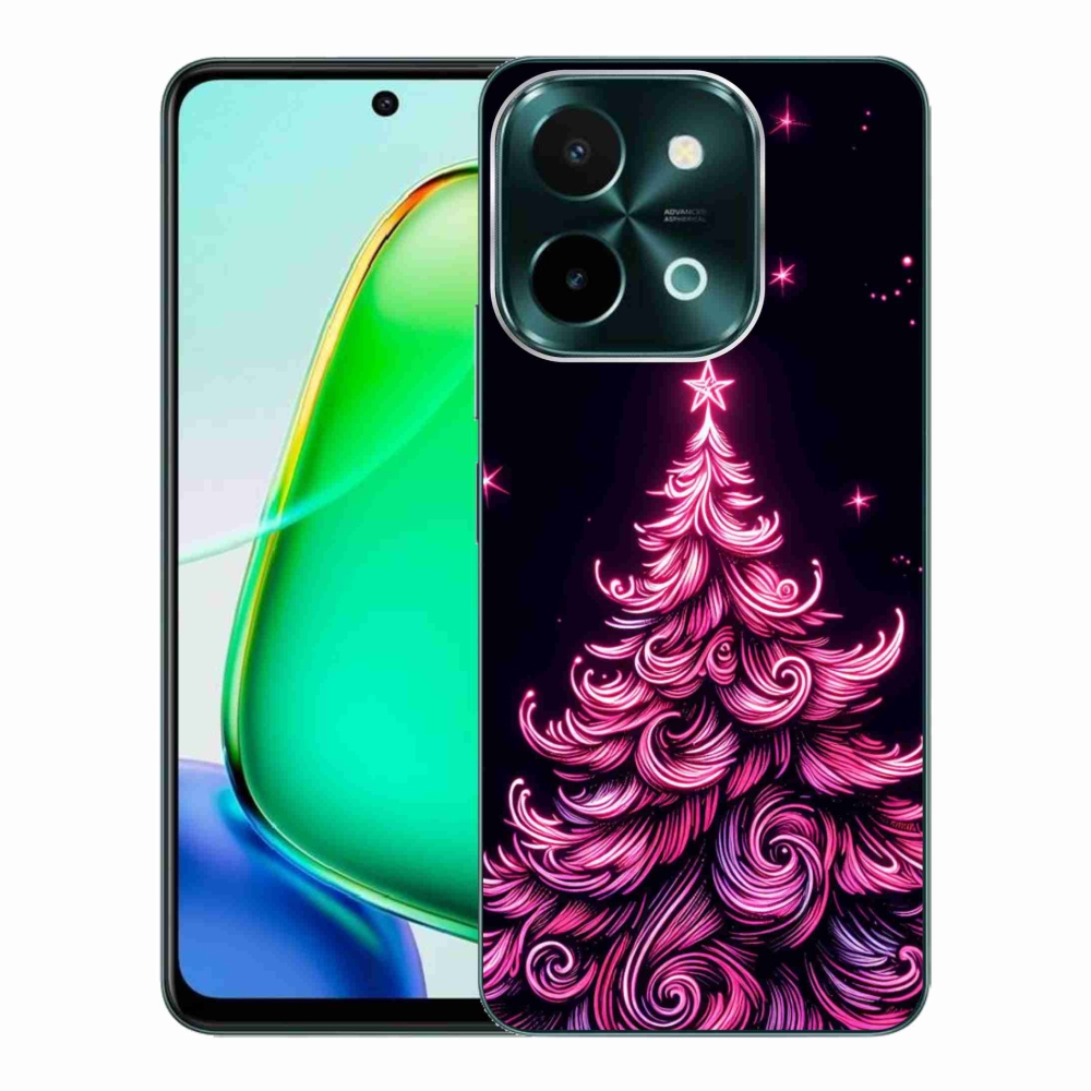 Gelový kryt mmCase na Vivo Y28 - neonový vánoční stromek 2