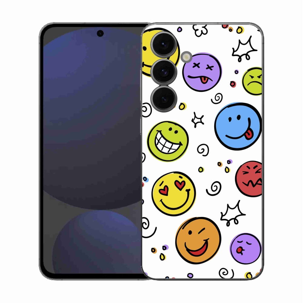 Gelový kryt mmCase na Samsung Galaxy S25 FE - smajlíci