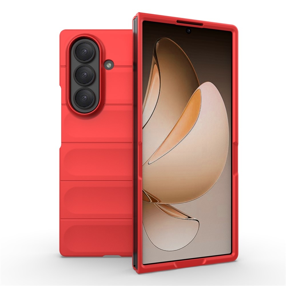Rugg odolný gelový obal na Samsung Galaxy Z Fold7 5G - červený