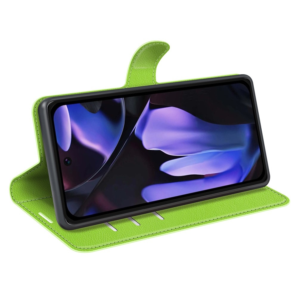 Litchi knížkové pouzdro na Google Pixel 9a - zelené