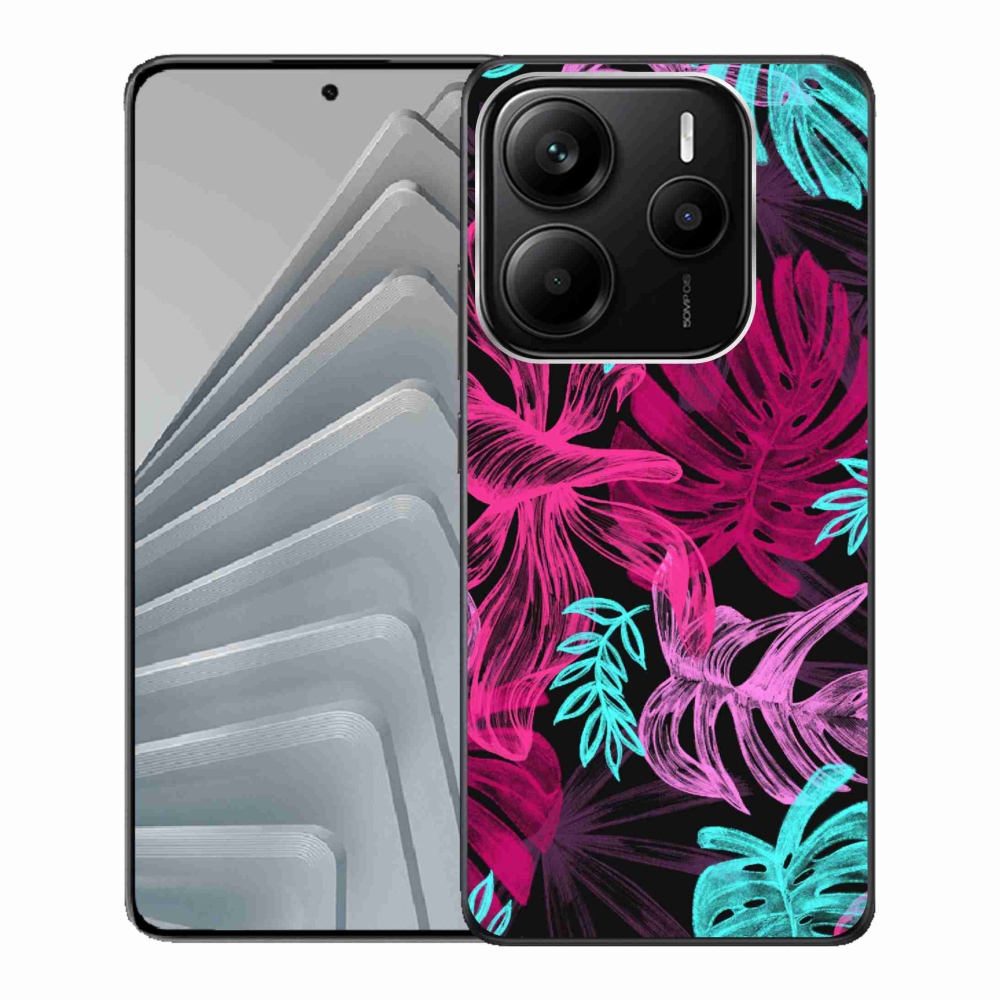 Gelový kryt mmCase na Xiaomi Redmi Note 14 5G - květiny 1