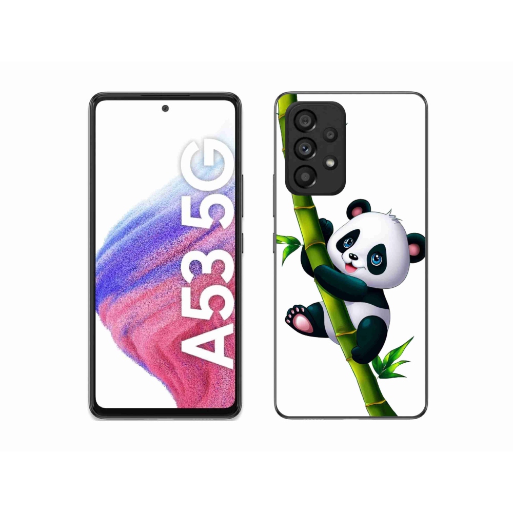 Gelový kryt mmCase na Samsung Galaxy A53 5G - panda na bambusu