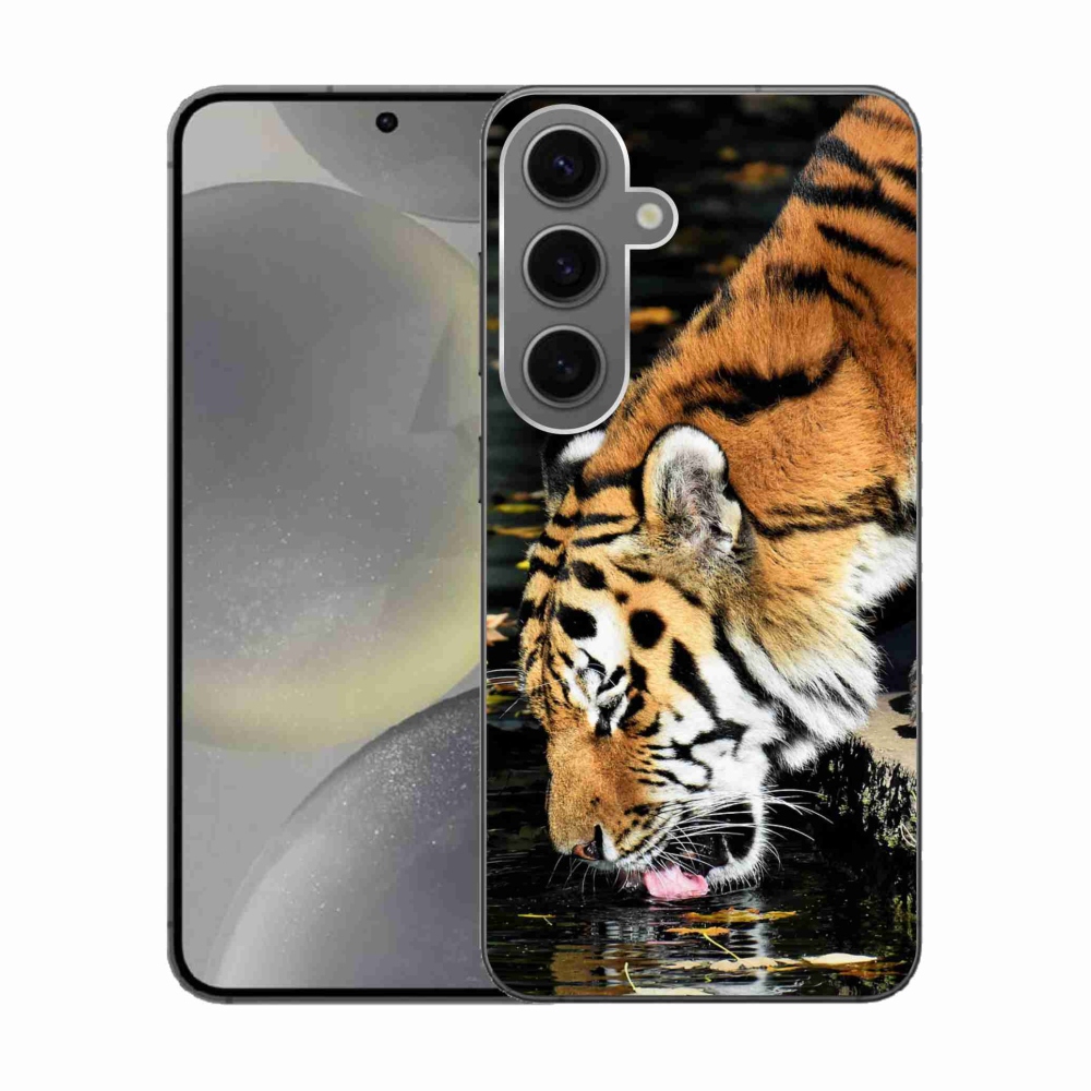 Gelový kryt mmCase na Samsung Galaxy S24 - žíznivý tygr