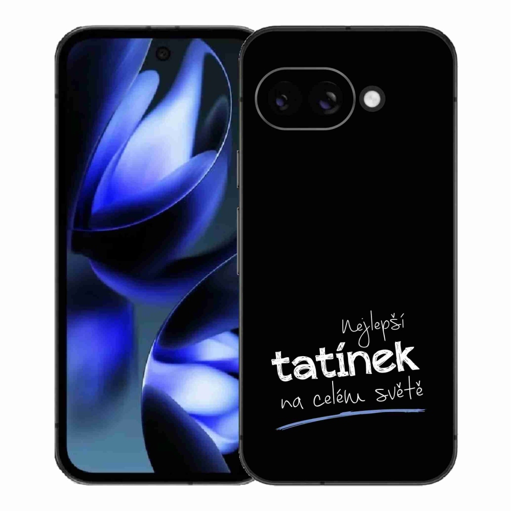 Gelový kryt mmCase na Google Pixel 9a - nejlepší tatínek 4 černé pozadí