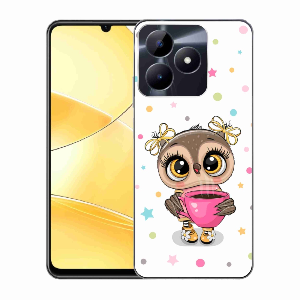 Gelový kryt mmCase na Realme C51/C53 - kreslená sovička