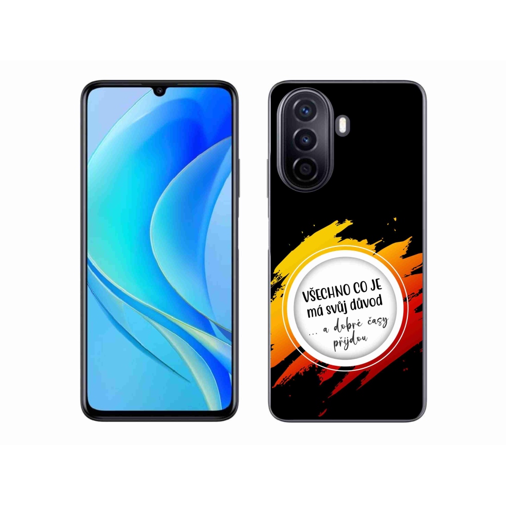 Gelový kryt mmCase na Huawei Nova Y70 - citát 3 černé pozadí