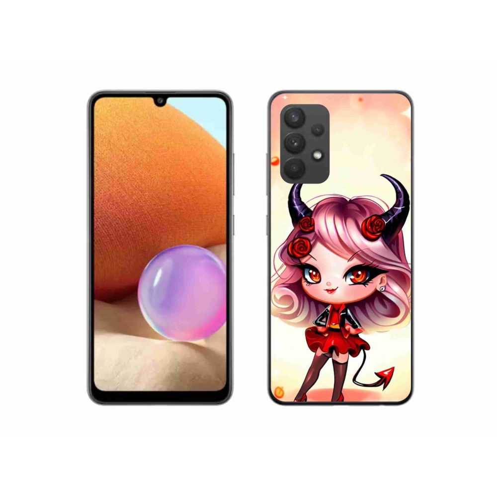 Gelový kryt mmCase na Samsung Galaxy A32 4G - kreslená čertice