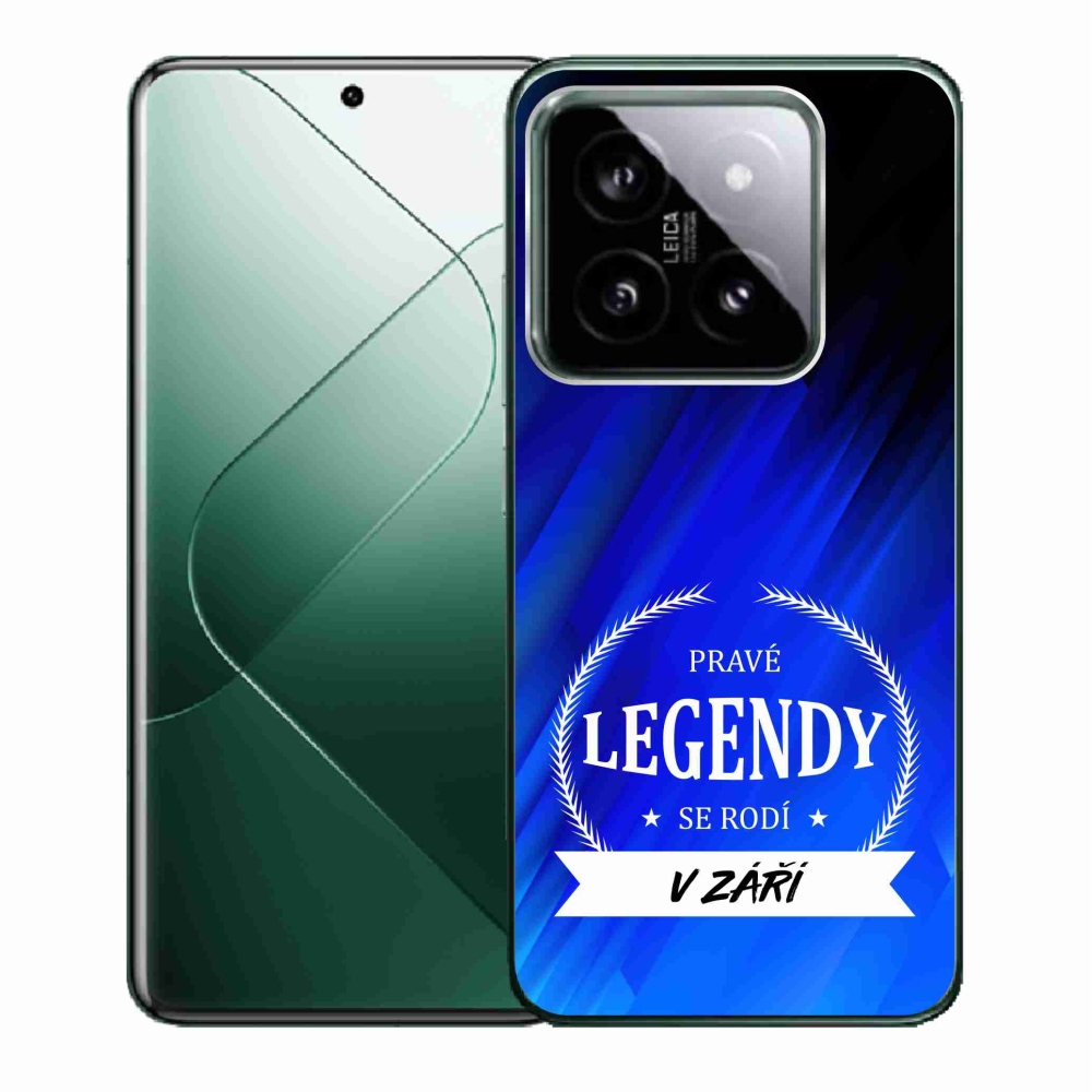 Gelový kryt mmCase na Xiaomi 14 - legendy v září modré pozadí