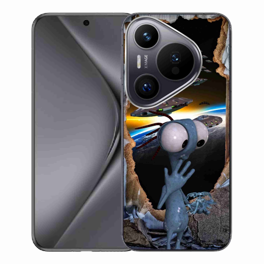 Gelový kryt mmCase na Huawei Pura 70 Pro - mimozemšťan