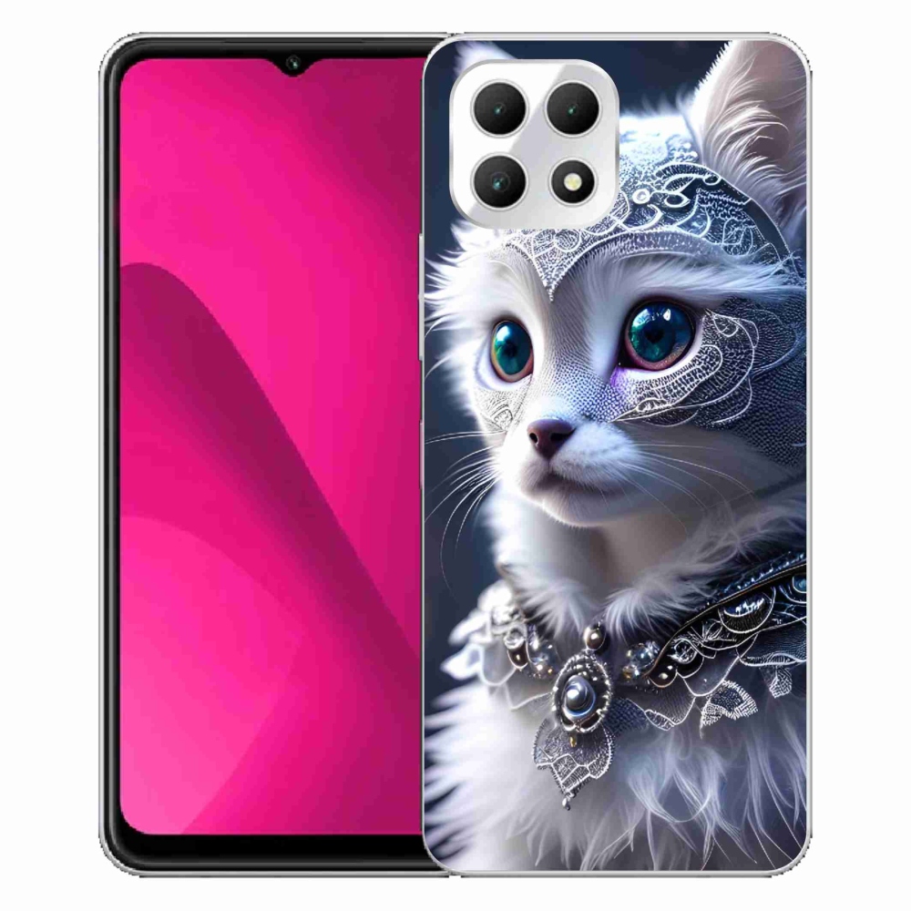 Gelový kryt mmCase na T-Mobile T Phone 2 - bílá kočka